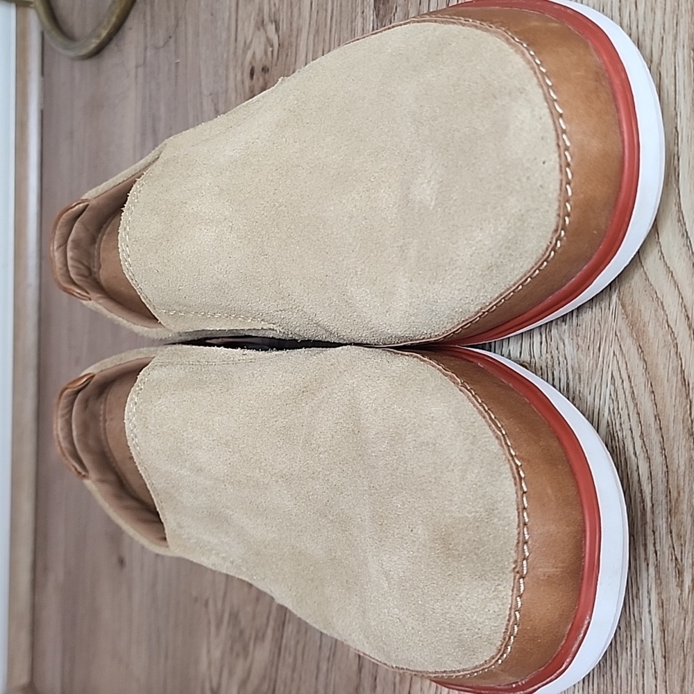 Clarks Mens Bratton Step Dark Sand Suede Leather Loafer Shoes - Picture 3 of 8